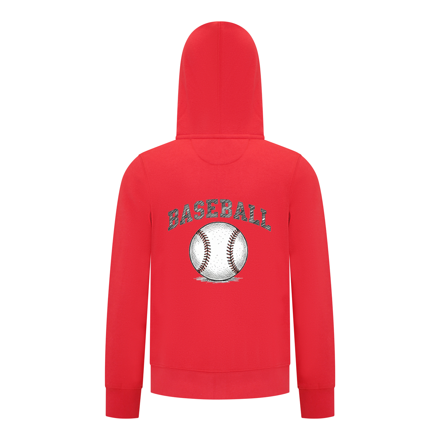 Everyday Kids Baseball Boys Zip Up Hoodie – Classic Sketch Baseball Sweatshirt