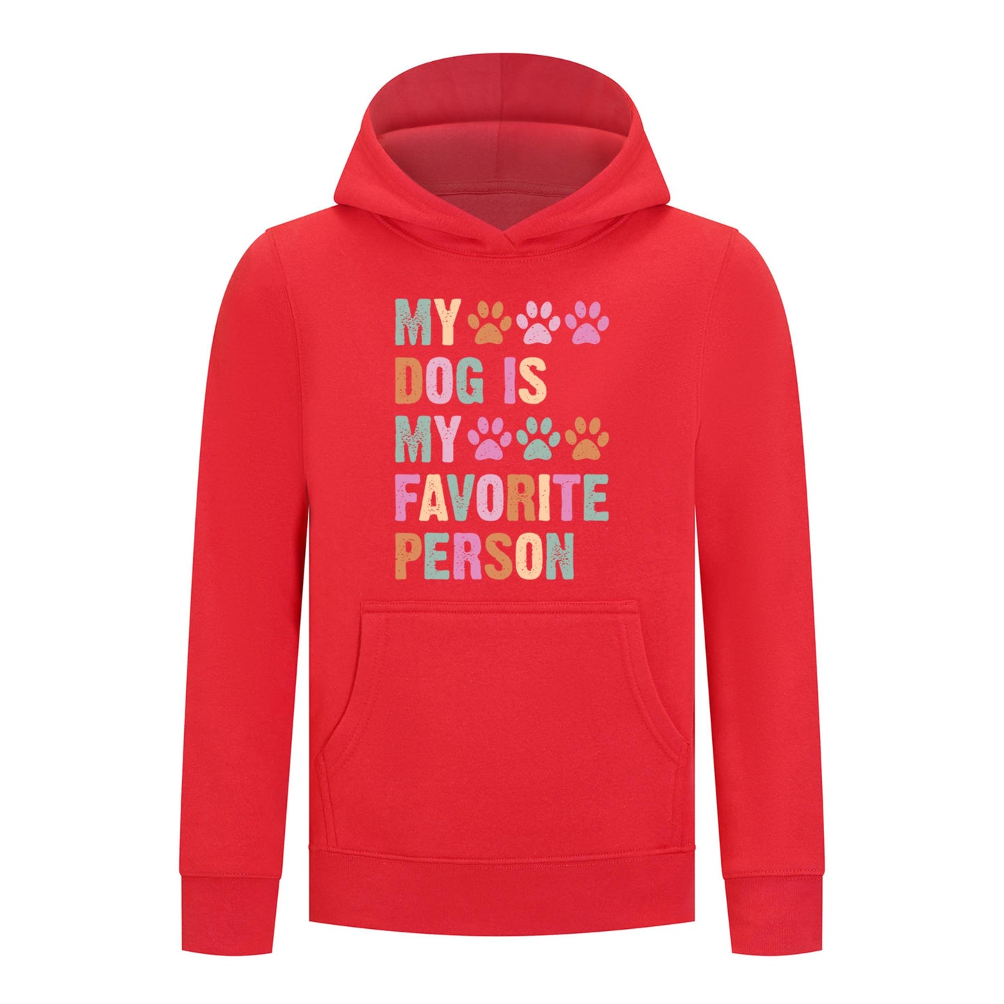 Everyday Kids My Dog Is My Favorite Person Girls Pullover Hoodie – Cute Pet Lover Sweatshirt