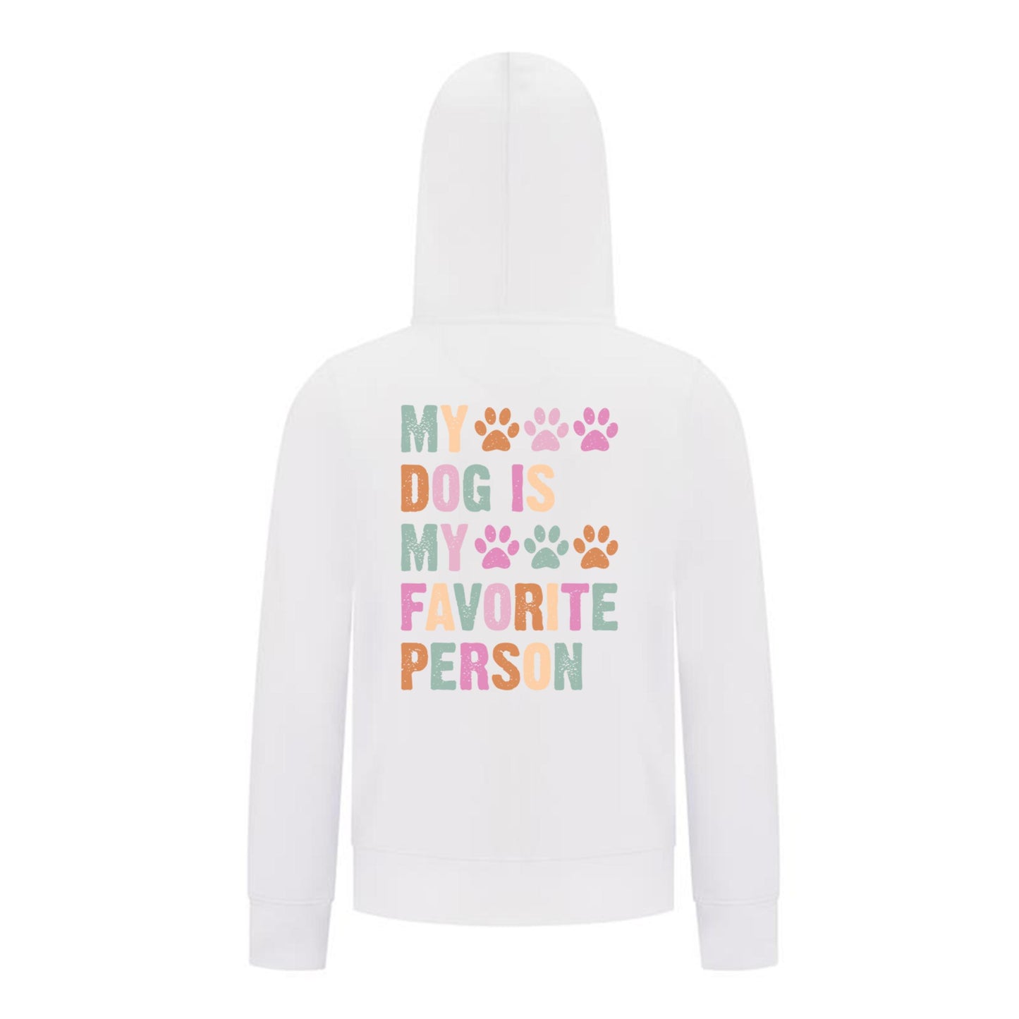 Everyday Kids My Dog Is My Favorite Person Girls Zip Up Hoodie – Cute Pet Lover Sweatshirt