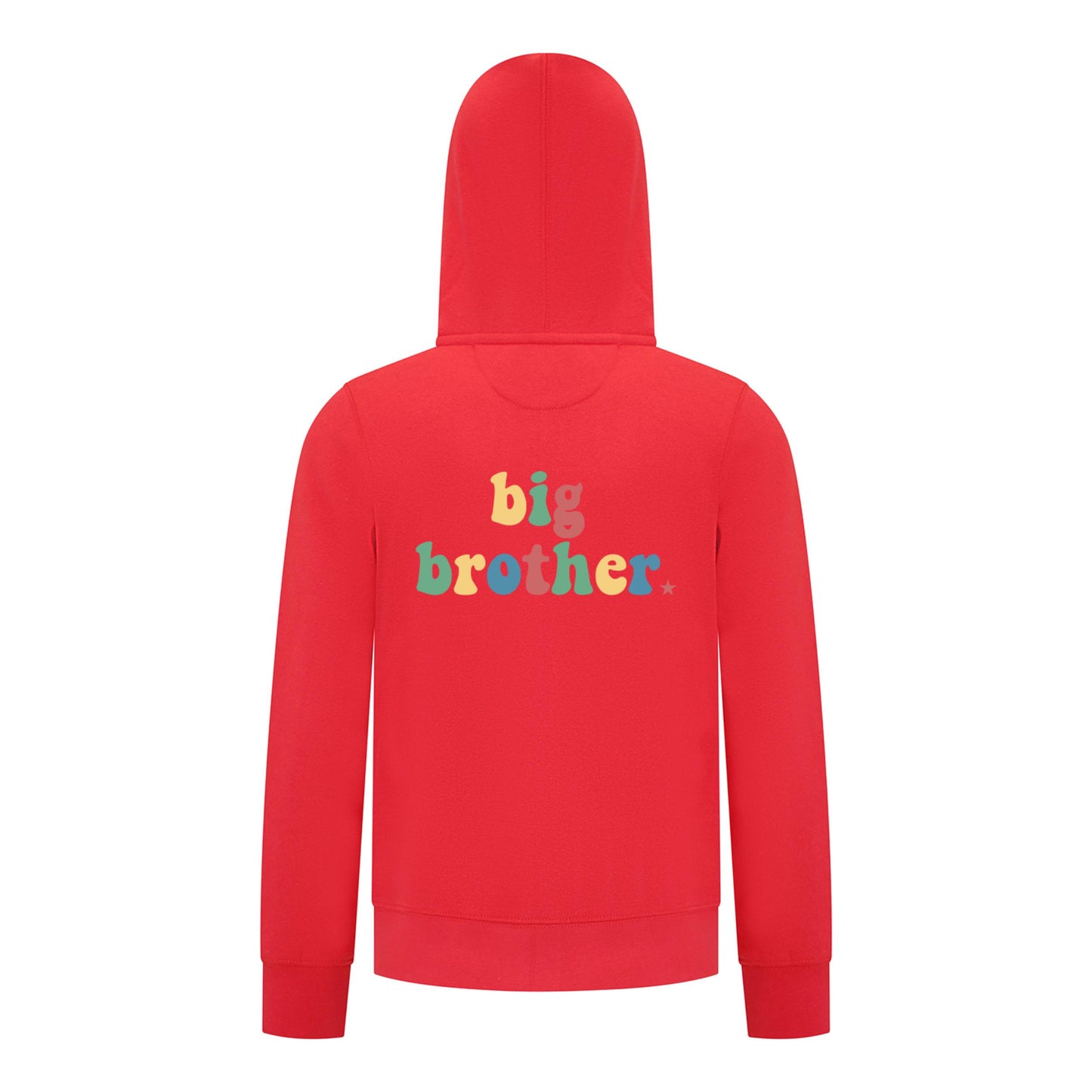 Everyday Kids Big Brother Boys Zip Up Hoodie – Colorful Sibling Sweatshirt