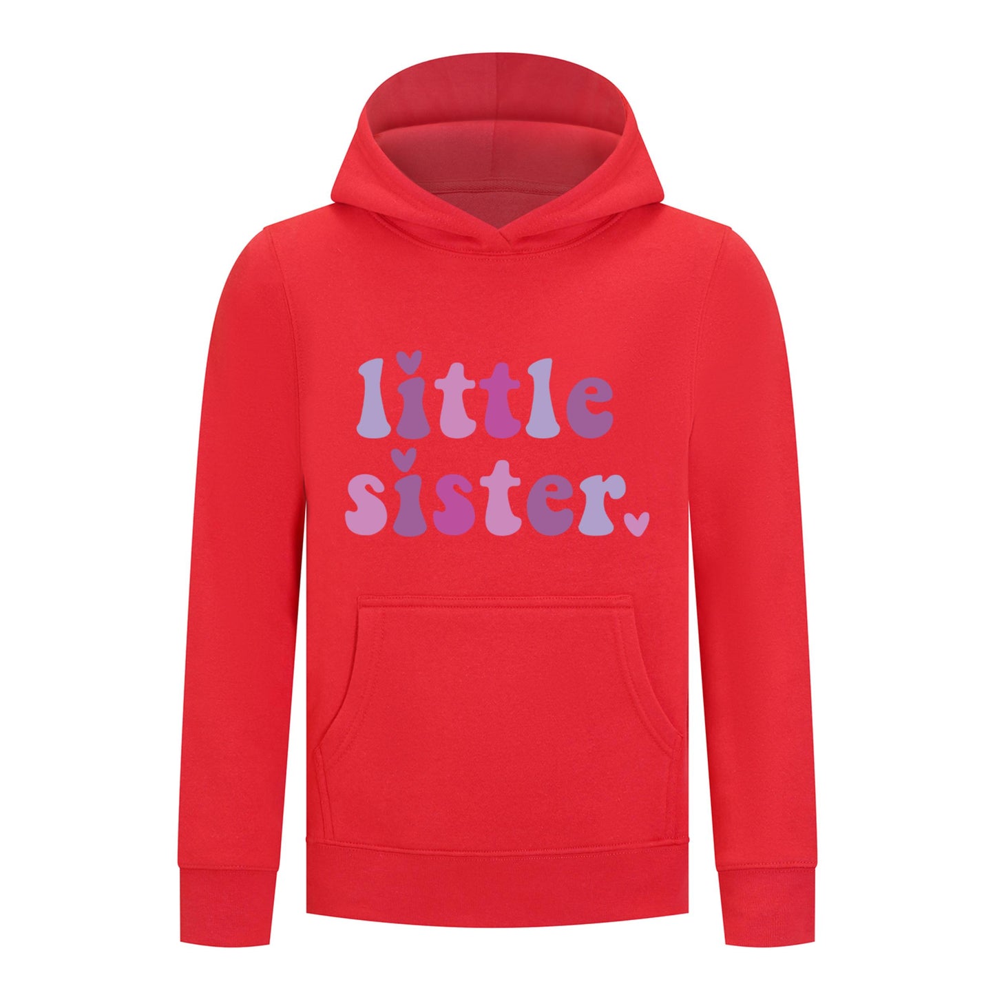 Everyday Kids Little Sister Girls Pullover Hoodie – Cute Pastel Sibling Sweatshirt
