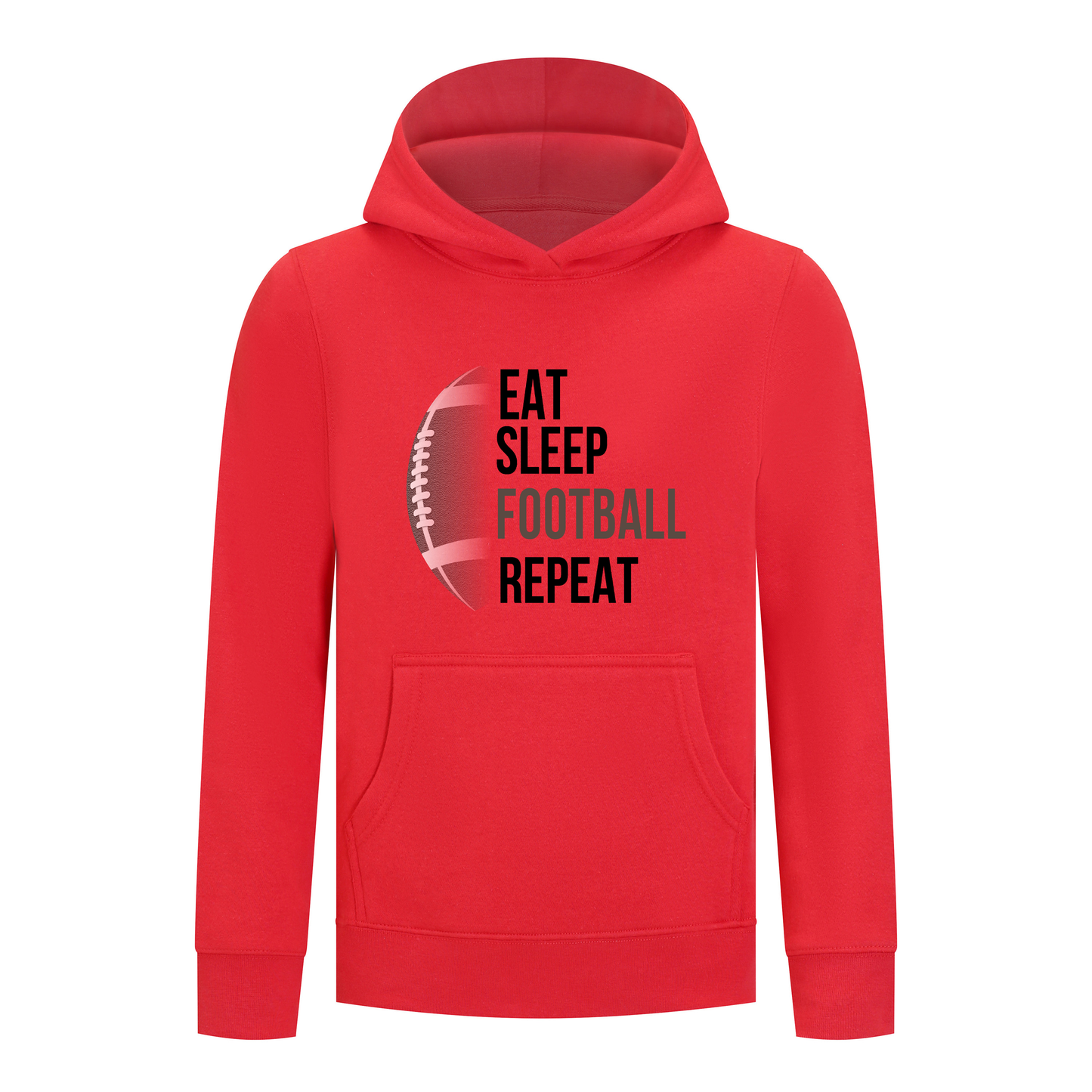 Everyday Kids Football Collection Boys Pullover – Eat Sleep Football Repeat Graphic Sweatshirt