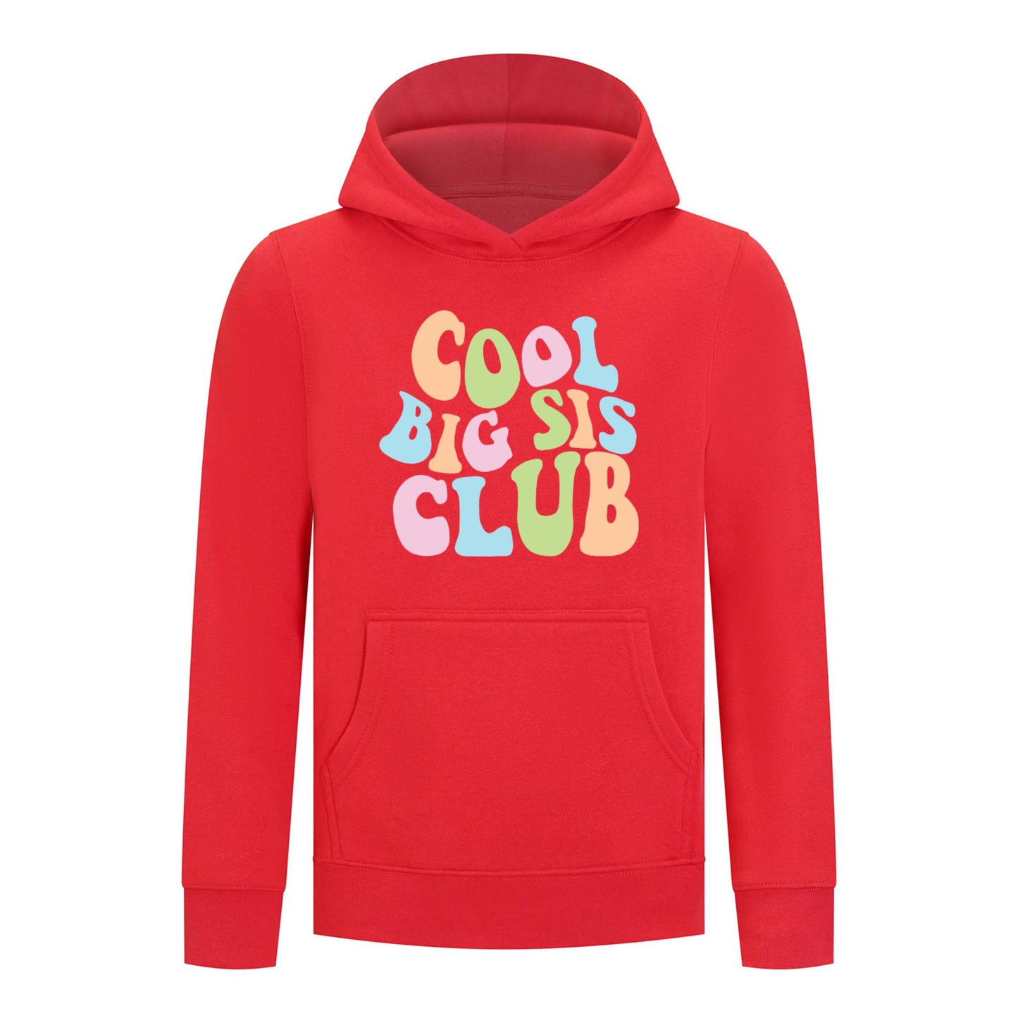 Everyday Kids Cool Big Sis Club Girls Pullover Hoodie – Colorful Sibling Sweatshirt