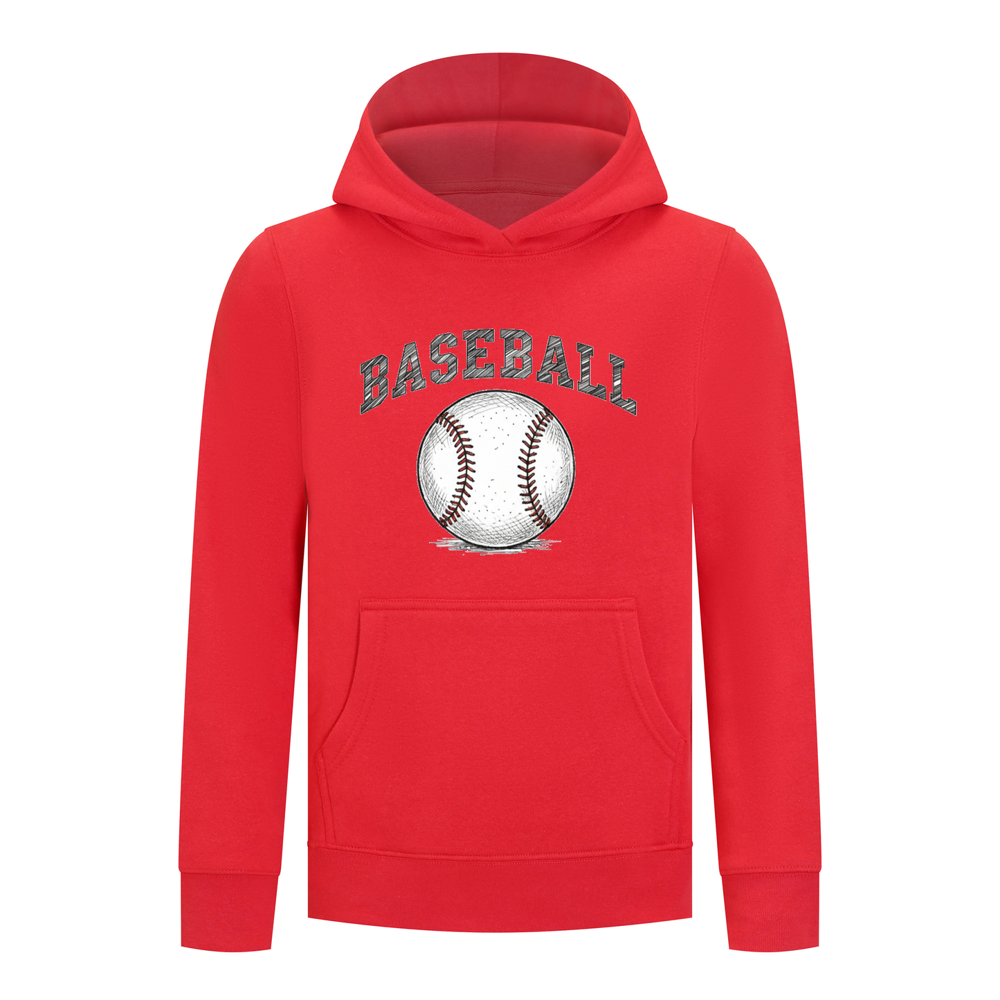 Everyday Kids Baseball Boys Pullover Hoodie – Classic Sketch Baseball Sweatshirt
