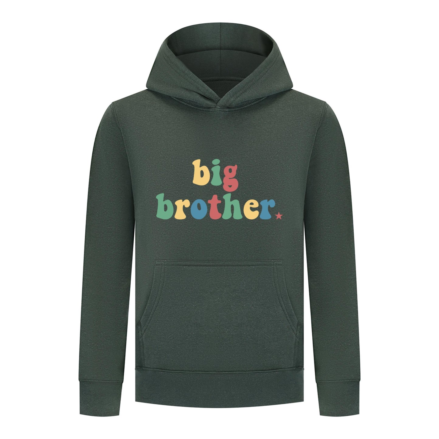 Everyday Kids Big Brother Boys Pullover Hoodie – Colorful Sibling Sweatshirt