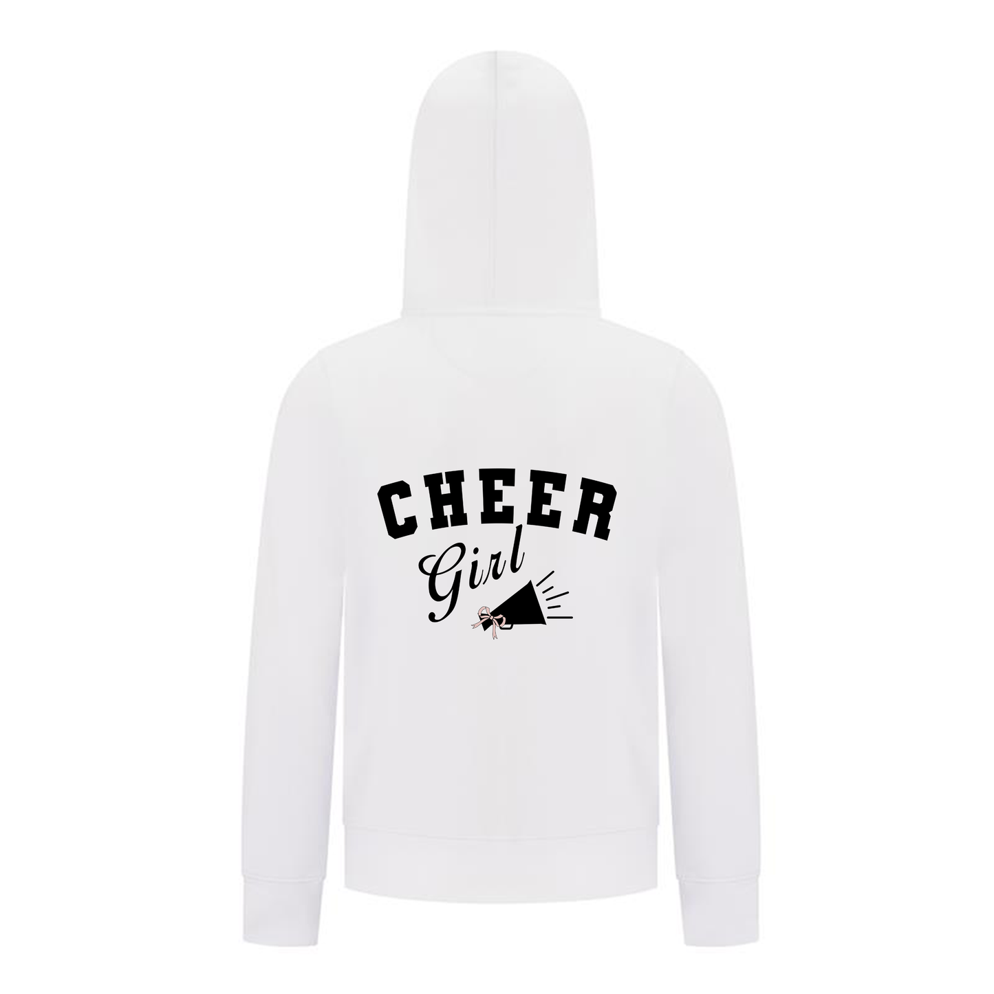 Everyday Kids Cheerleader Collection Girls Zip Up – Cheer Girl Bow Graphic Sweatshirt