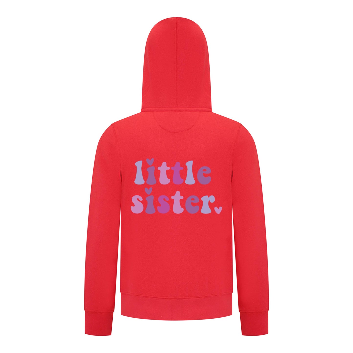 Everyday Kids Little Sister Girls Zip Up Hoodie – Cute Pastel Sibling Sweatshirt