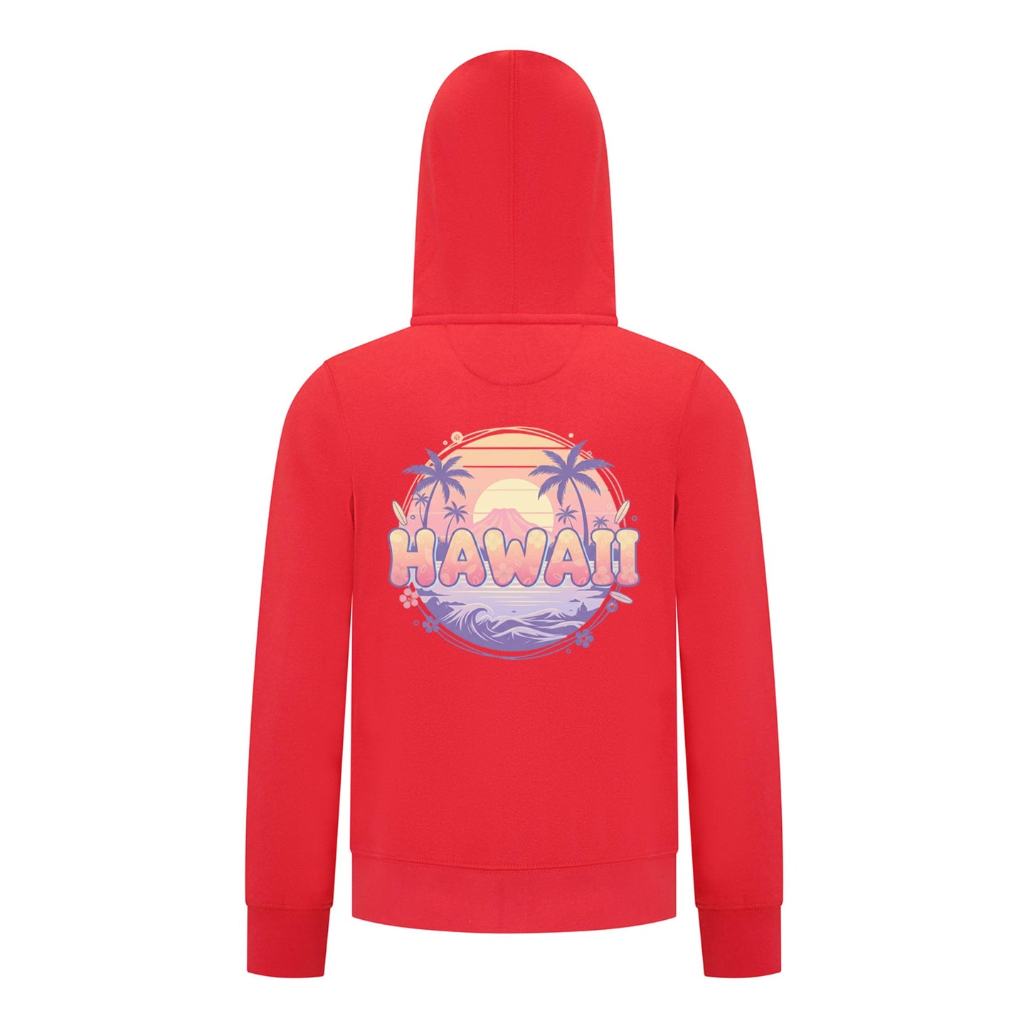 Everyday Kids Hawaii Sunset Zip Up Hoodie – Tropical Beach Palm Tree Sweatshirt