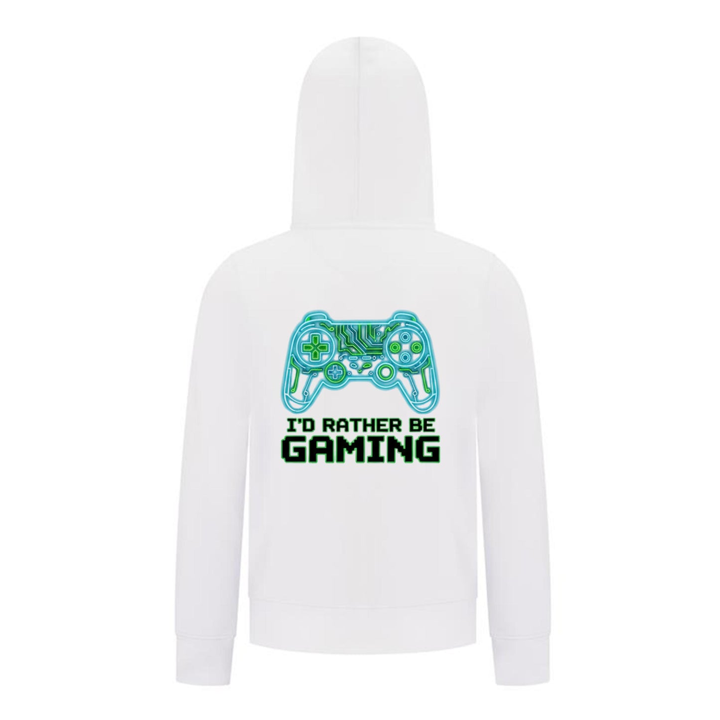 Everyday Kids “I’d Rather Be Gaming” Zip Up Hoodie – Cool Video Game Controller Sweatshirt