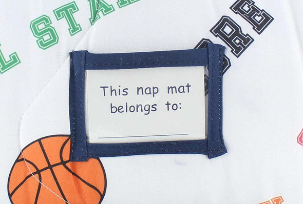 Varsity Sports Toddler Nap Mat with Pillow message view