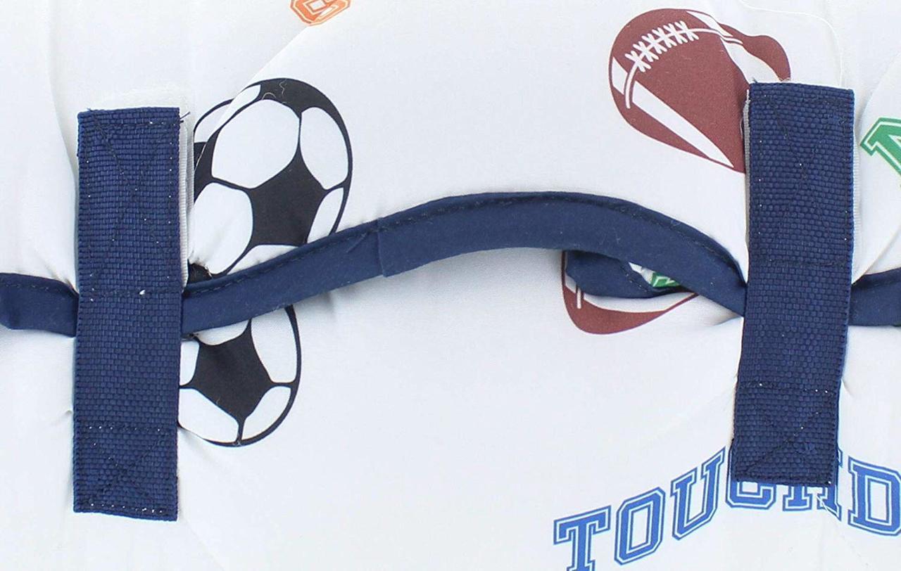 Varsity Sports Toddler Nap Mat with Pillow and velcro lock view