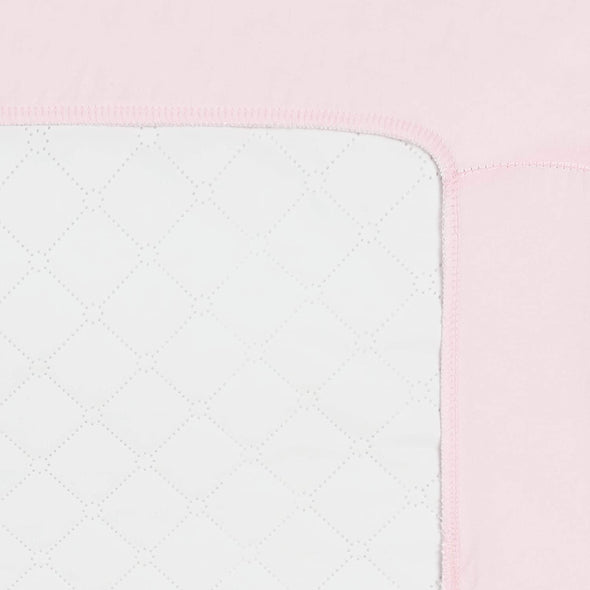 Pink Quilted Portable Crib/Playard Sheet