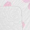 Pink/White Hearts and Dots 2 Pack Girls Cradle Sheet Set TopShot Full view print close up back
