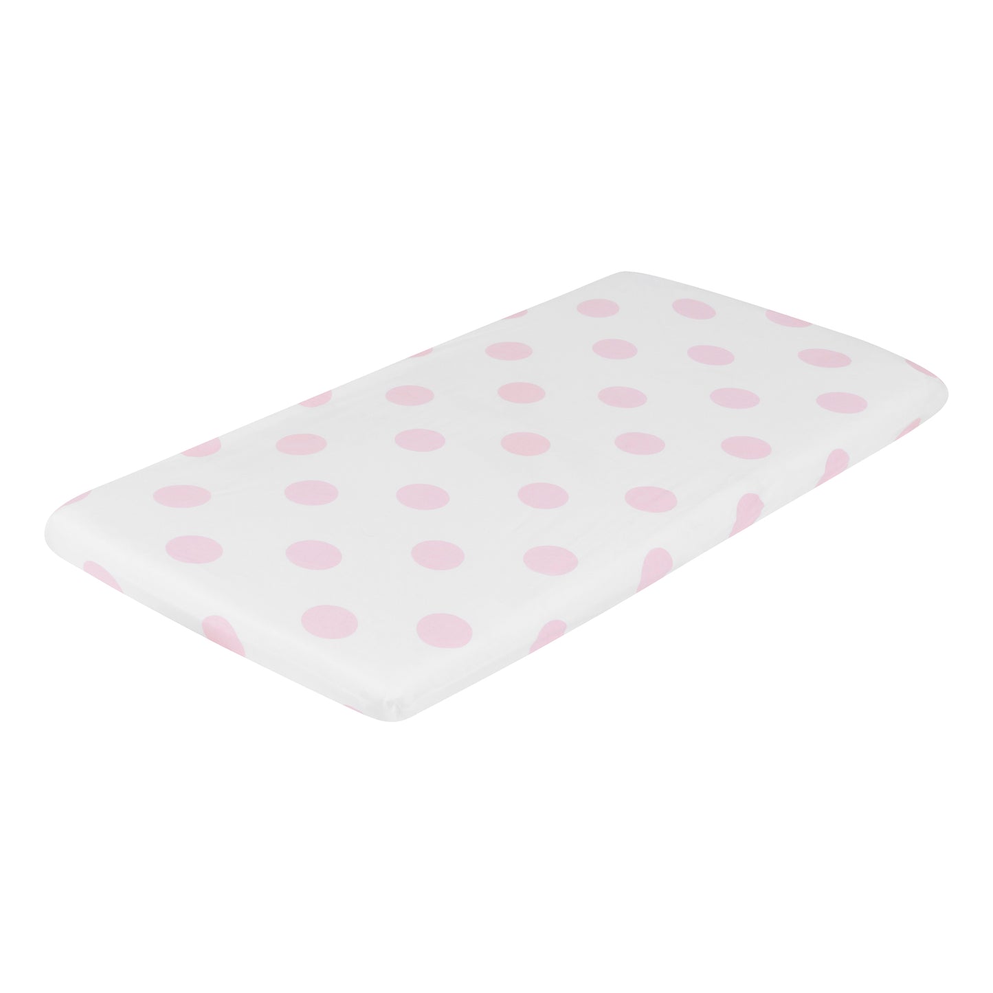 Pink/White Hearts and Dots 2 Pack Girls Cradle Sheet Set TopShot Full view print