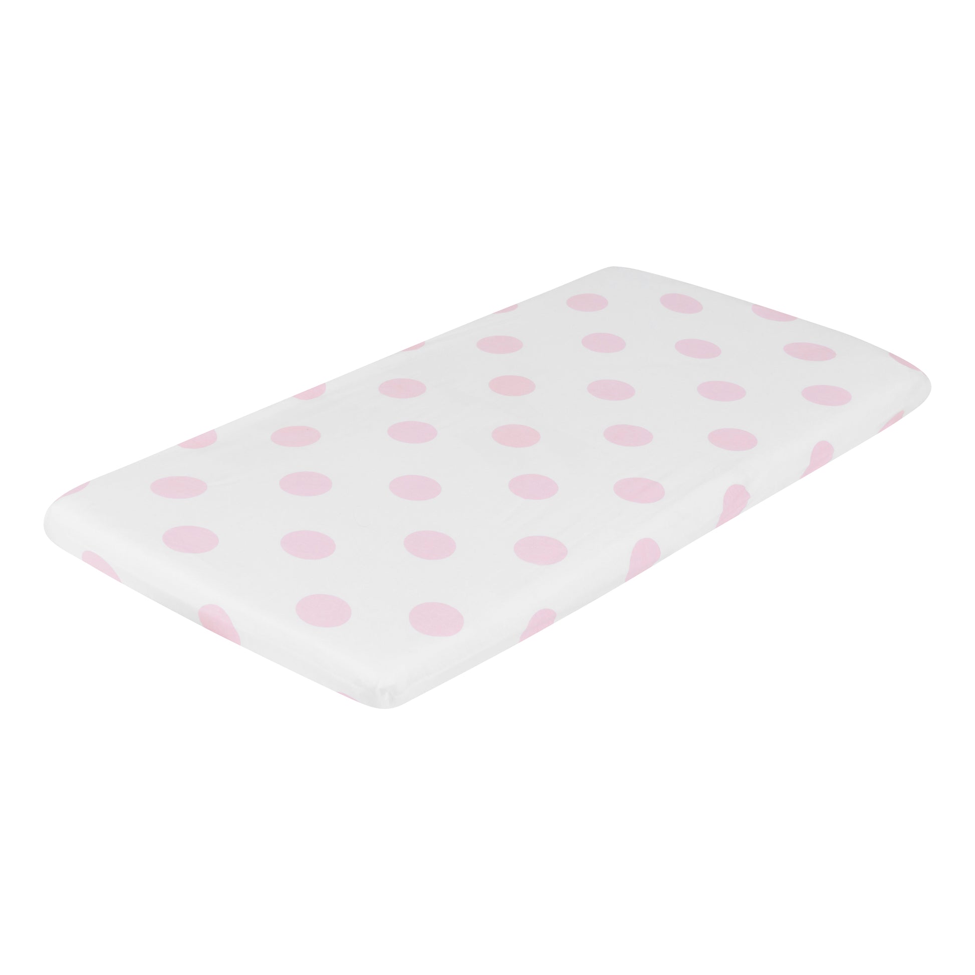 Pink/White Hearts and Dots 2 Pack Girls Cradle Sheet Set TopShot Full view print