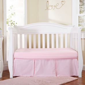 Pink Pleated Crib Skirt