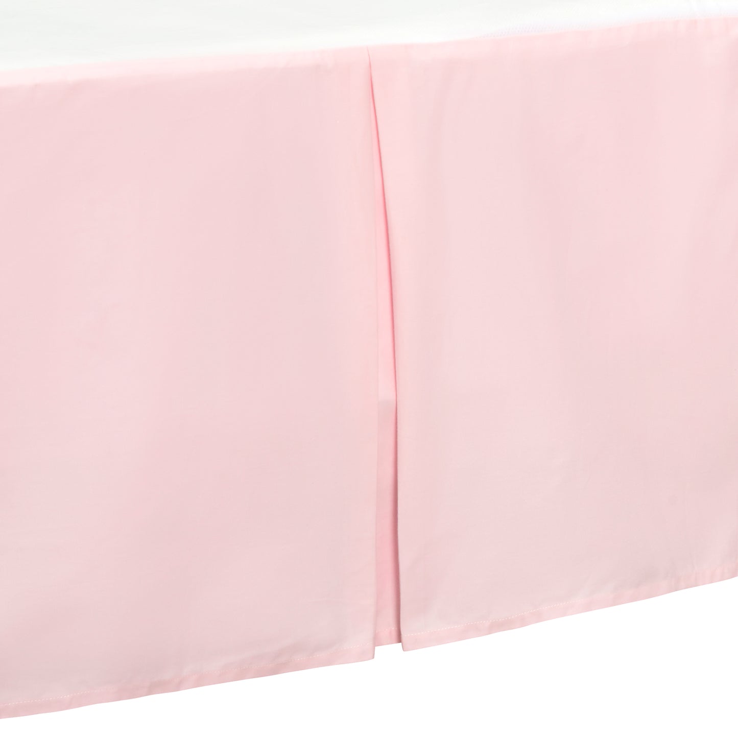 Pink Pleated Crib Skirt