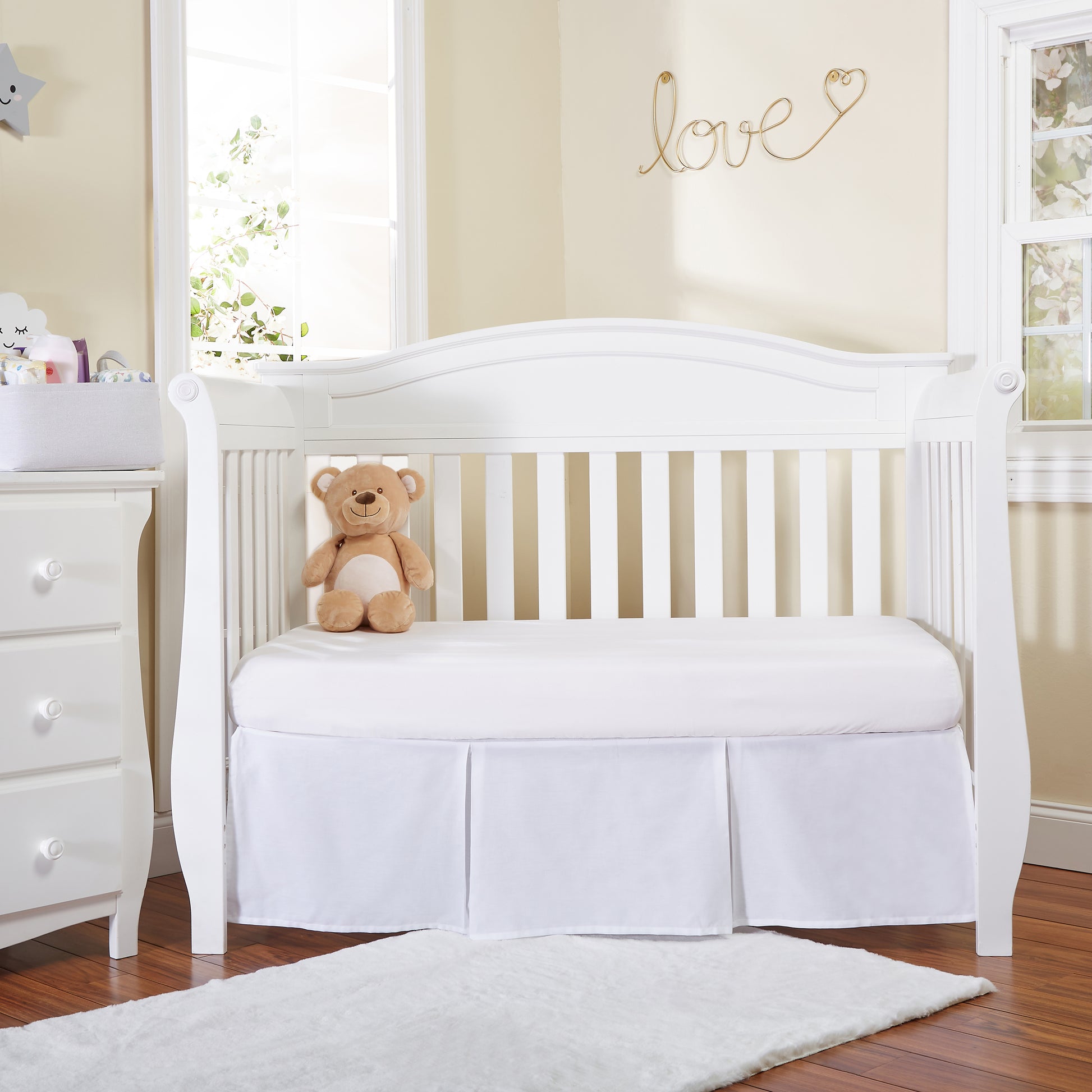 White Crib Skirt