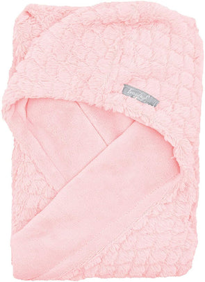 Pink Plush Hooded Car Seat Blanket