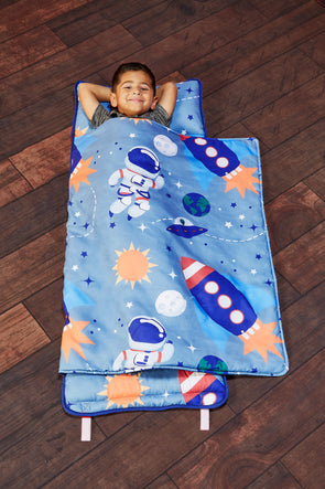 Outer Space Adventures Nap Mat with Pillow live style product view