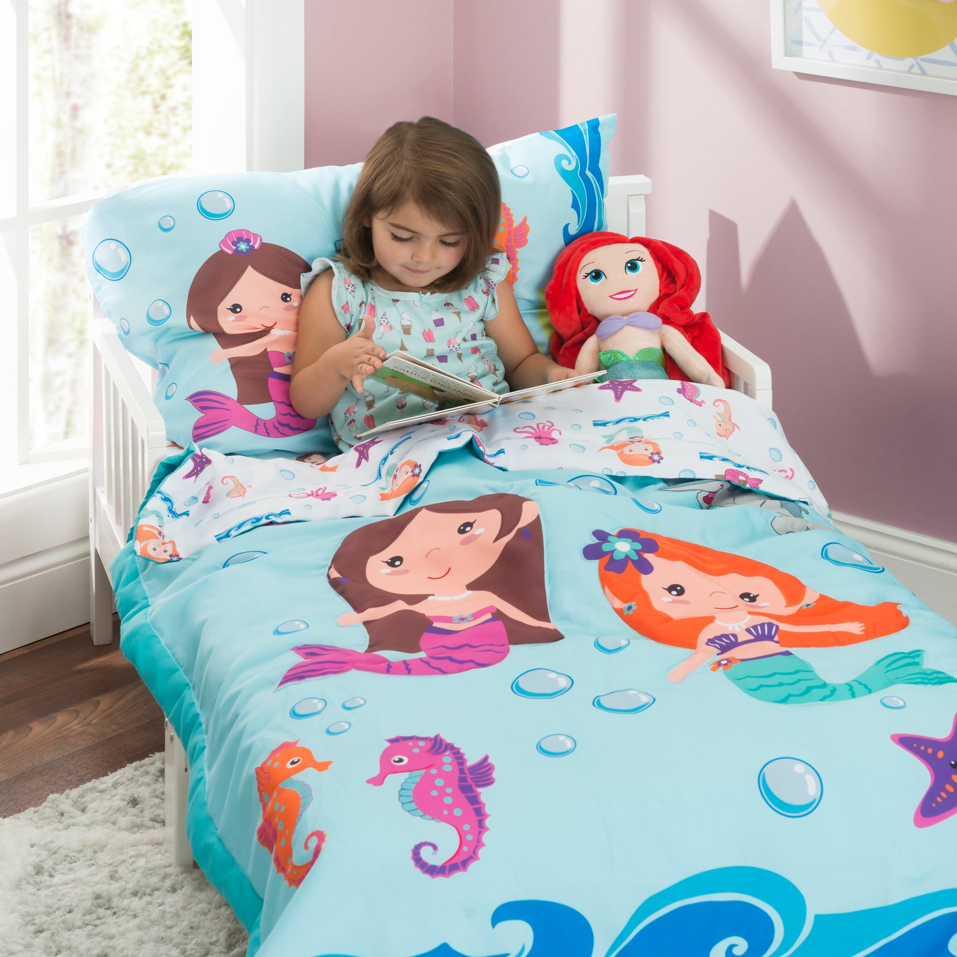 Undersea Mermaids Adventure 4-Piece Toddler Bedding Set – Everyday