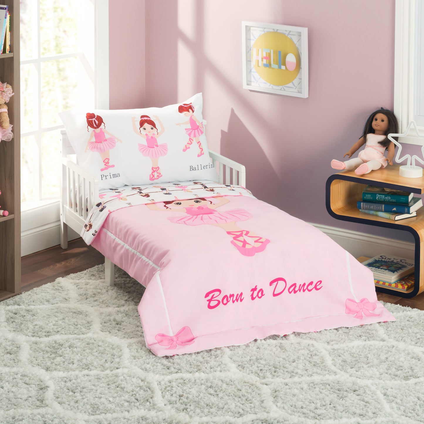 Born to Dance Ballerina 4-Piece Toddler Bedding Set full view