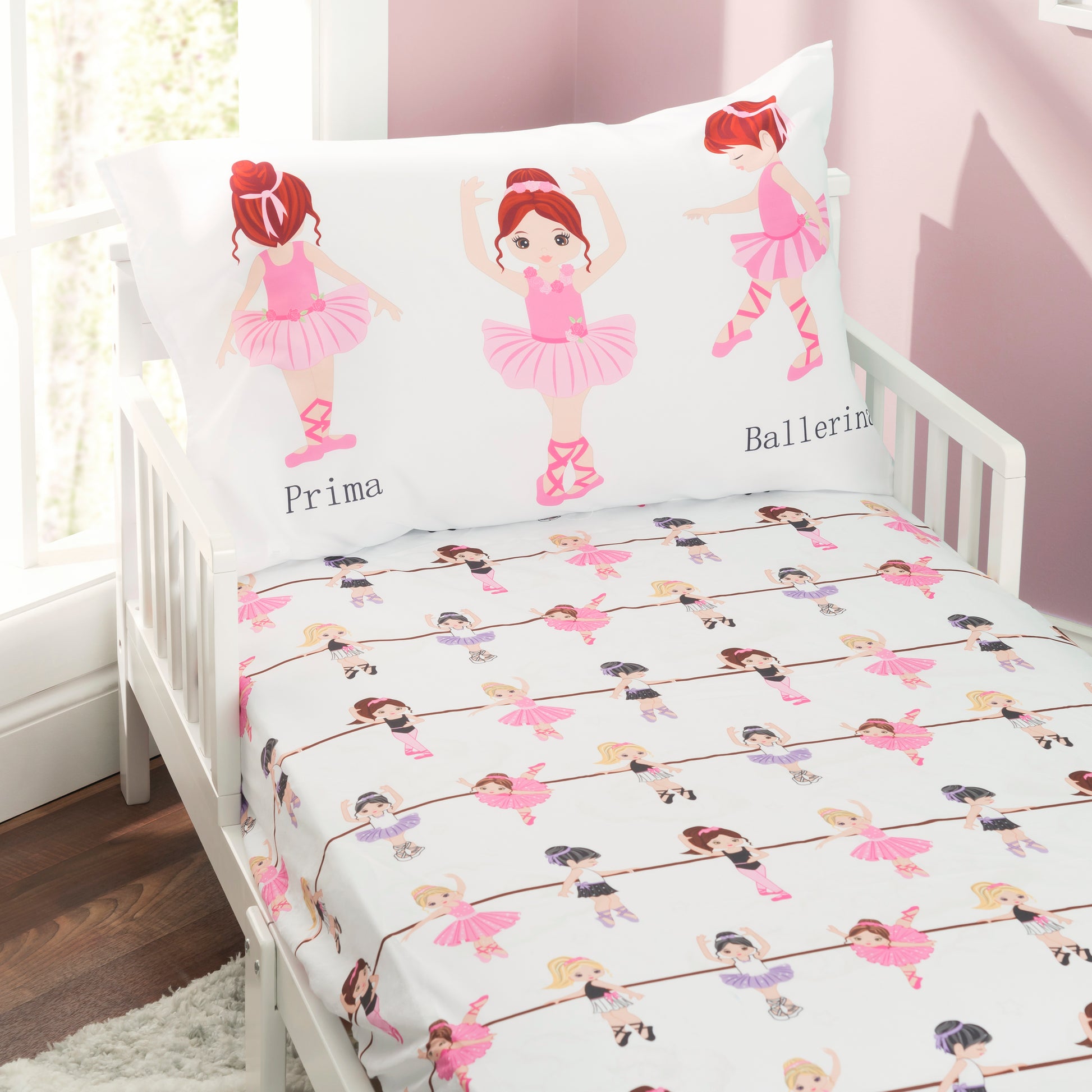 Born to Dance Ballerina 4-Piece Toddler Bedding Set style view 