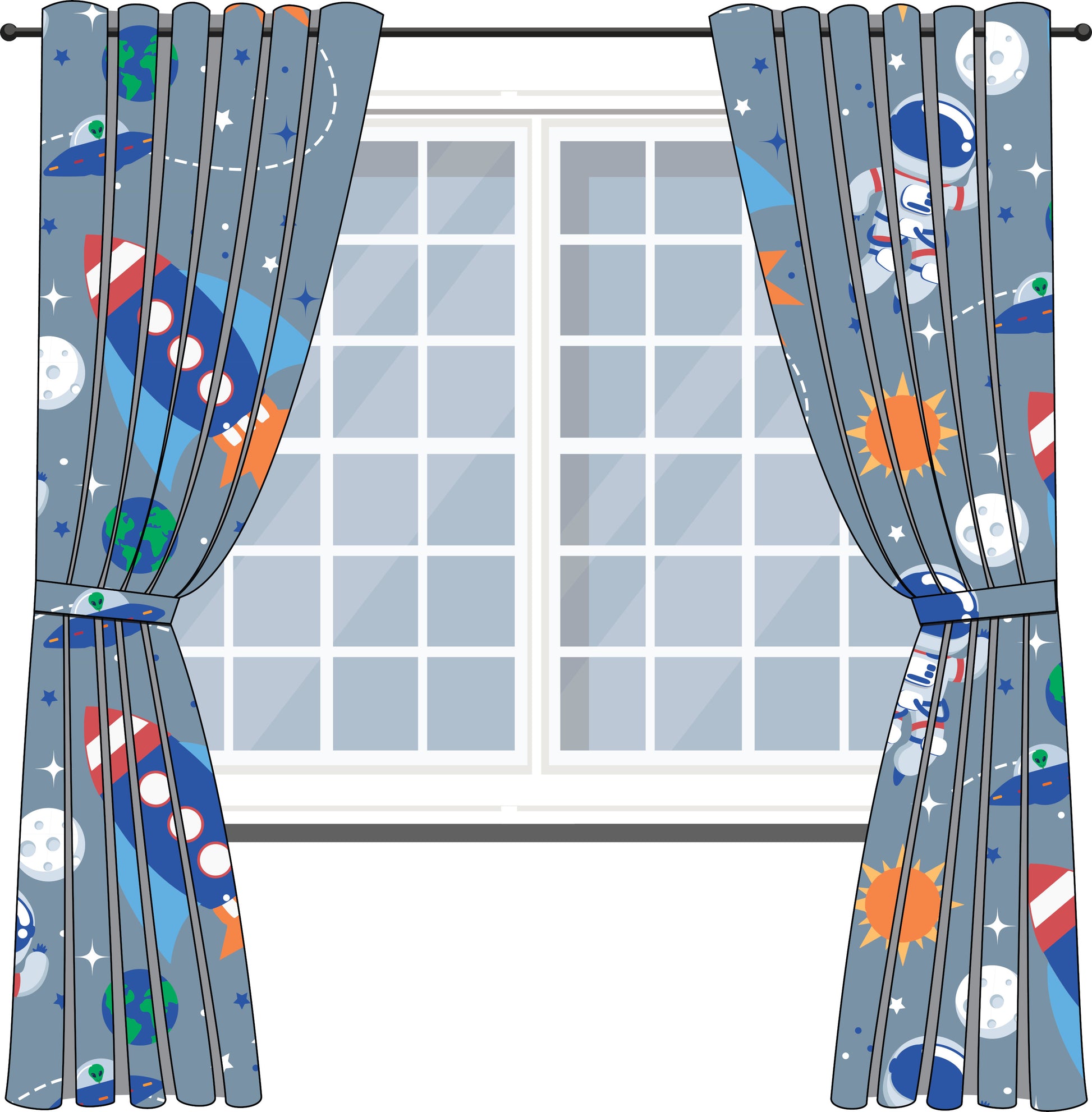 Outer Space Adventures Drapes